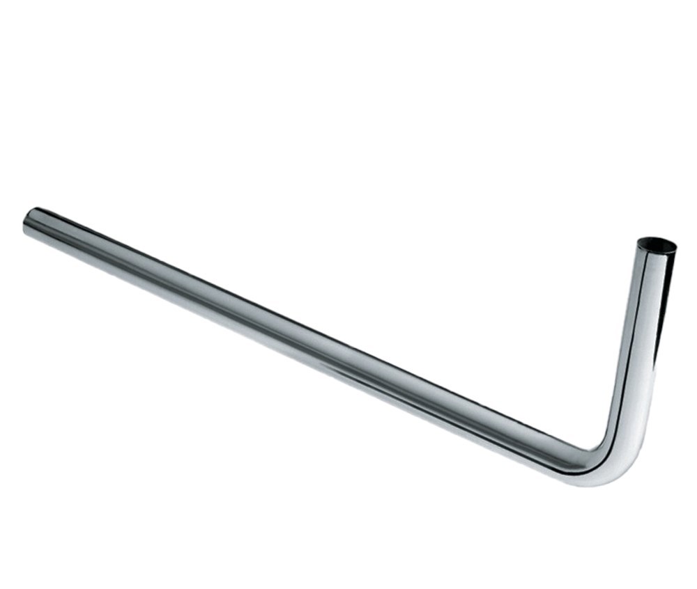 vloerbuis haaks messing verchroomd