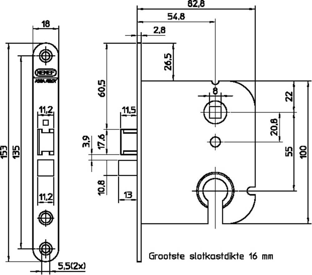 deurslot insteek d&n pc nemef-6