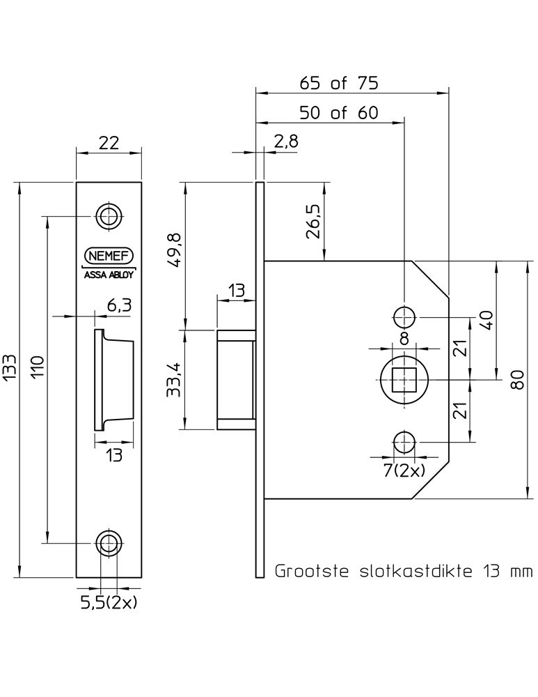 deurslot insteek loop nemef-5