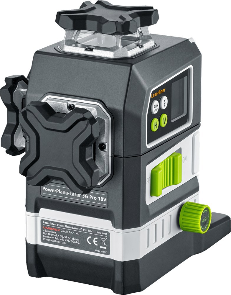 Accu Kruislijnlaser Groen Laserliner - POWERPLANE-LASER 3G PRO 18.0V