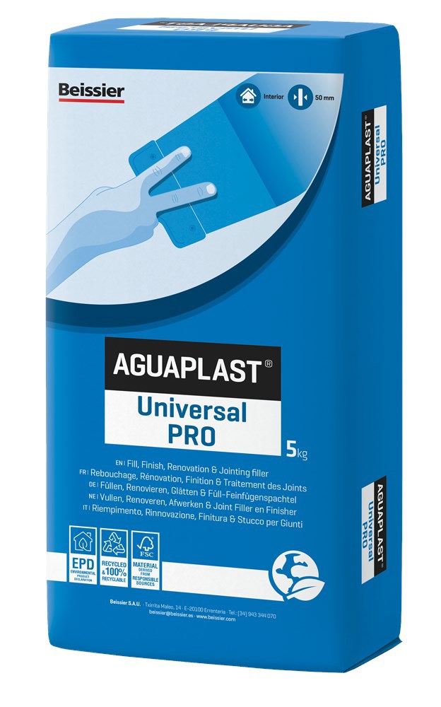 Vulmiddel Fill & Finish Aguaplast - UNIVERSAL PRO 5KG WIT