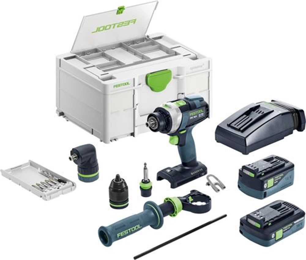 Accu Klopboor-/ Schroefmachine Festool - TPC18/4 5.0/4.0 I-SET 18.0V