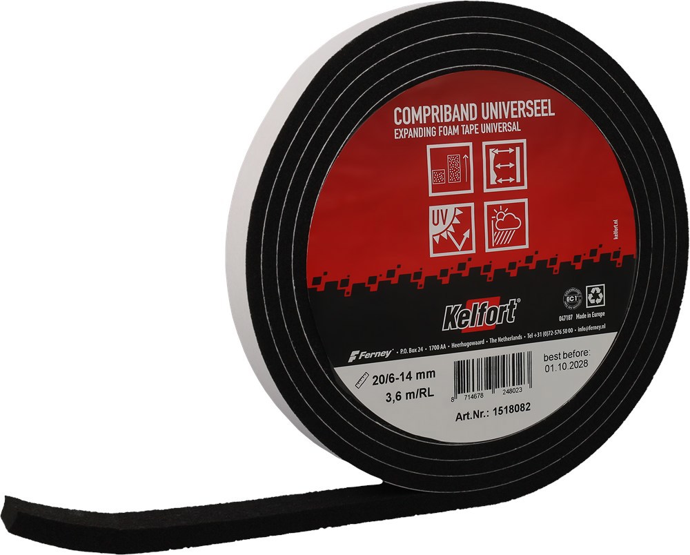 compriband universeel antraciet kelfort