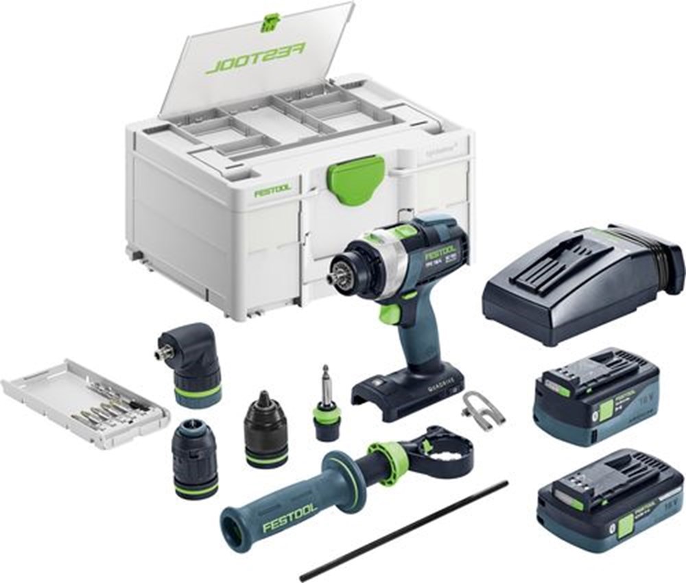 Accu Klopboor-/ Schroefmachine Festool - TPC18/4 5.0/4.0I-SET/XL 18.0V