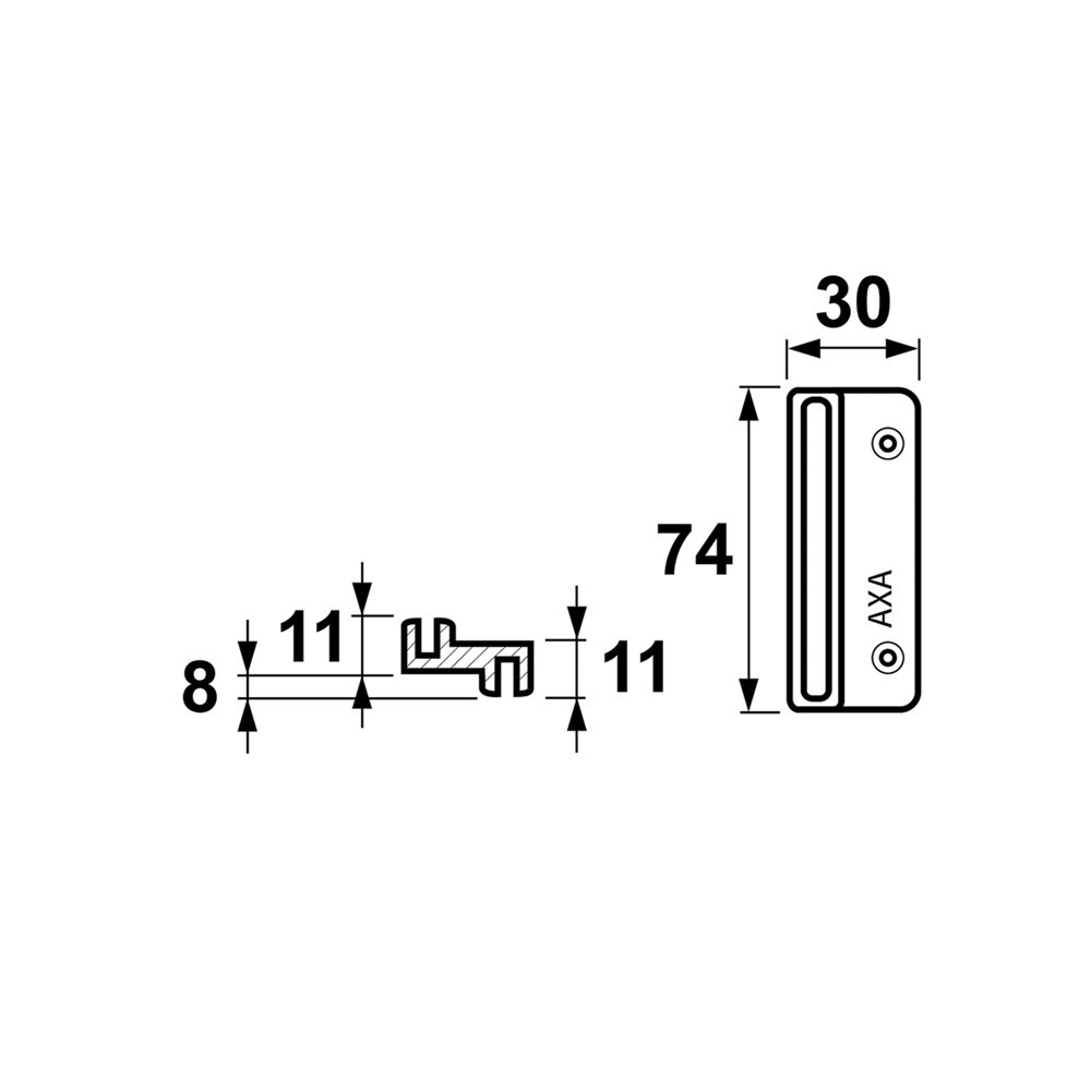 sluitkom opbouw zamac axa-3