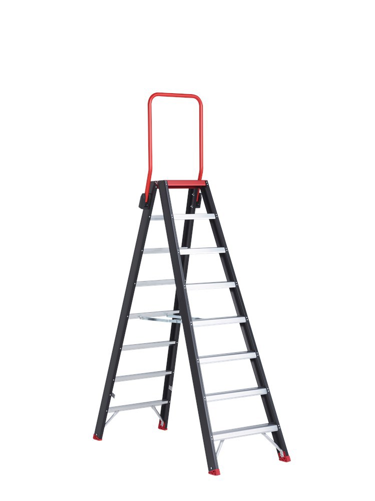 trapladder dubbel aluminium zwart altrex