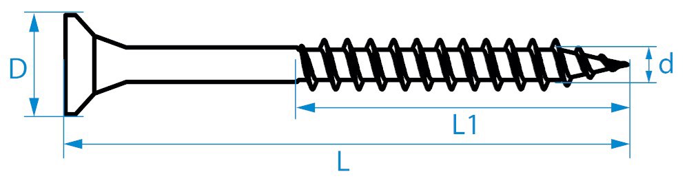spaanplaatschroef verzinkt basicpro-5