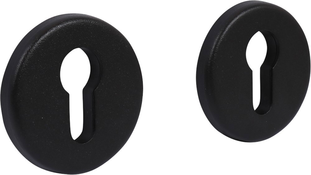 profielcilinderrozet alu mat zwart oxloc