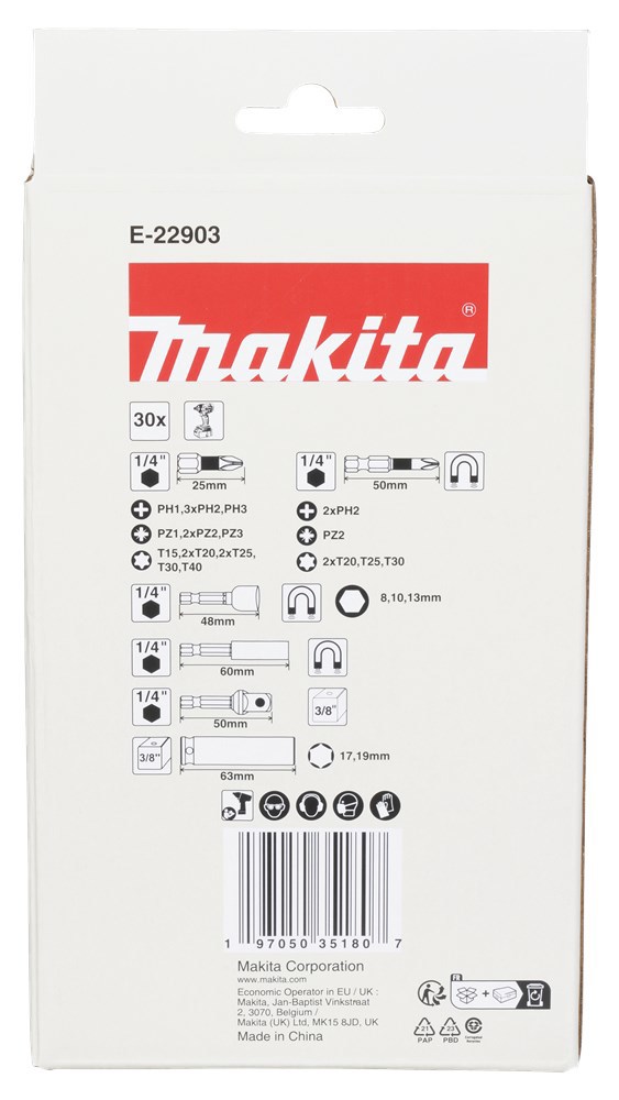 slagschroefbitset makita-13