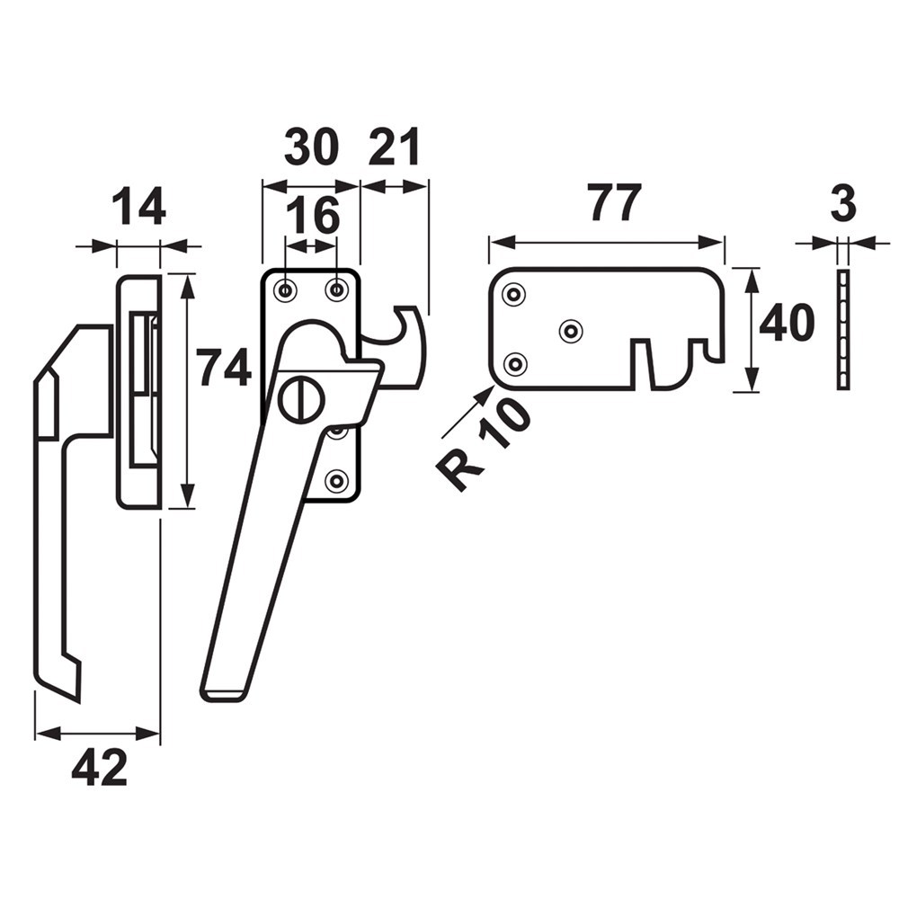 raamsluiting aluminium f1 axa-5