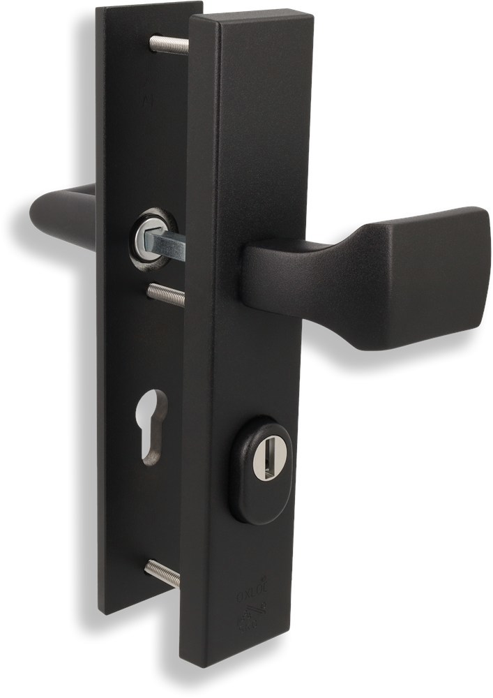 voordeurgarnituur alu mat zwart oxloc-4