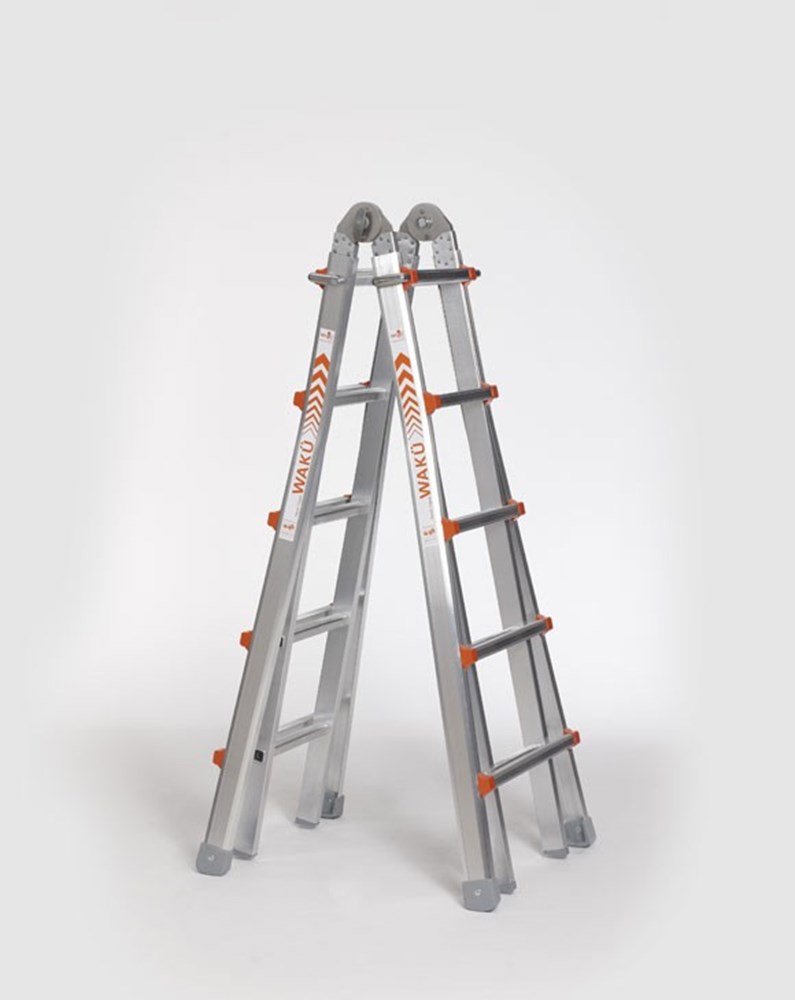 vouwladder telescoop alu.ongecoat waku