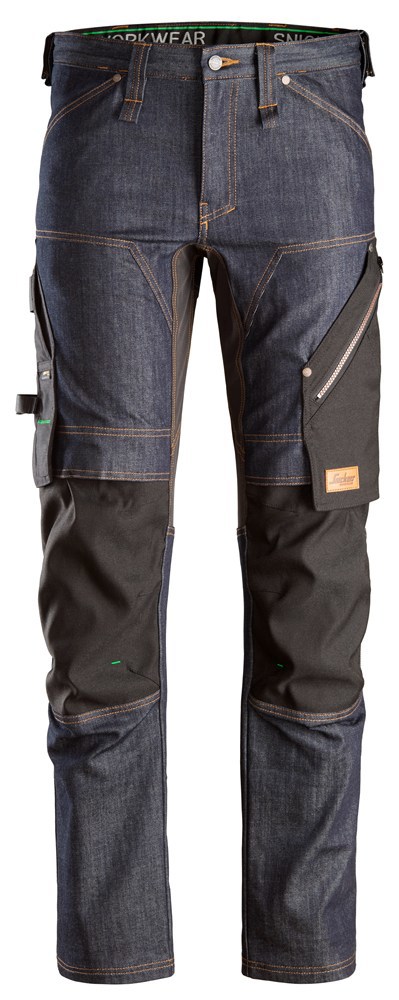 werkbroek flexiwork+ denim snickers