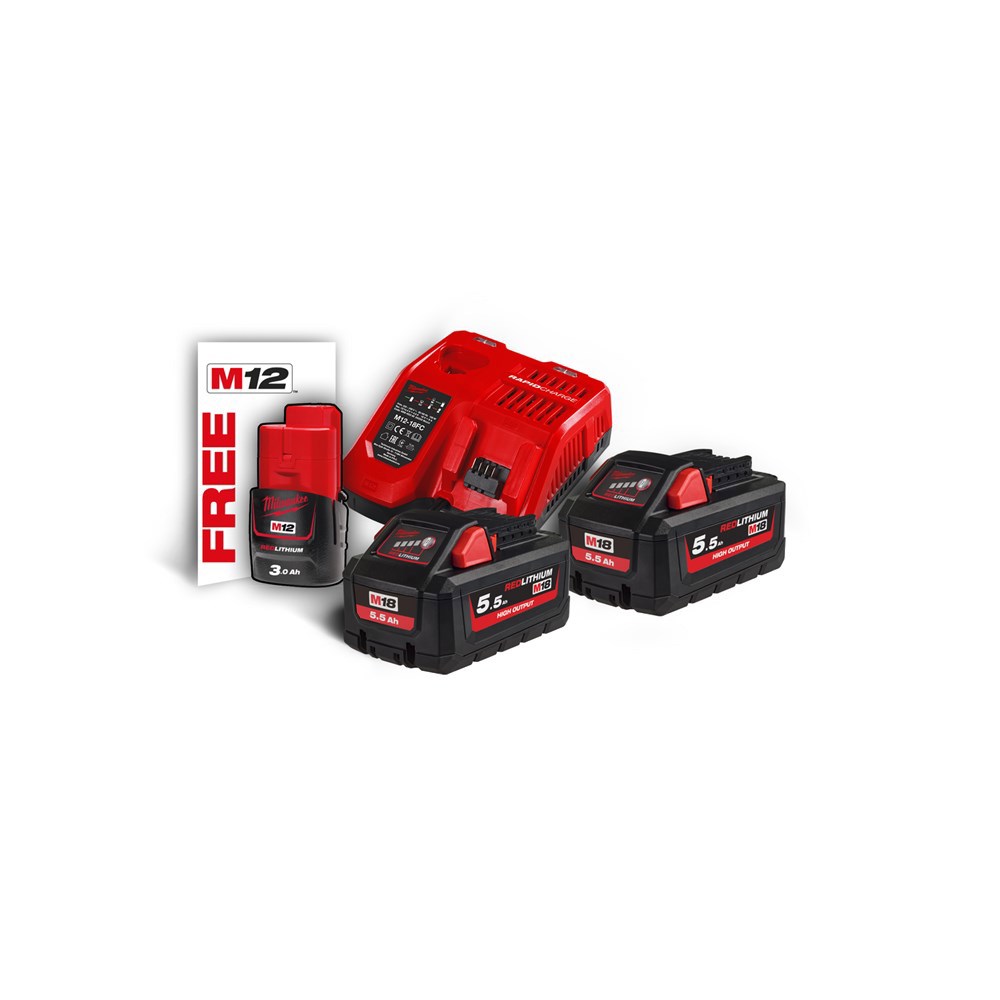 Startset Milwaukee - M18 HNRG-552 12.0V-18.0V