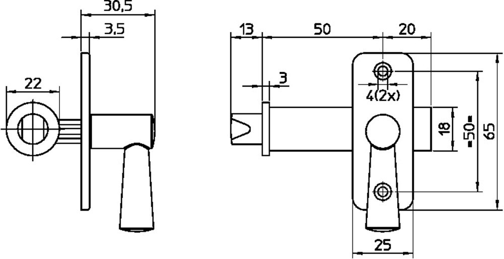 insteekgrendel aluminium f1 nemef-3