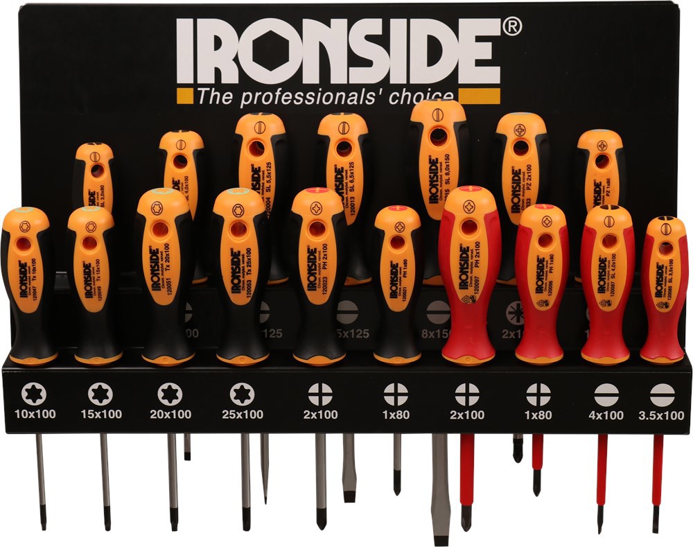 schroevendraaierset met rek ironside