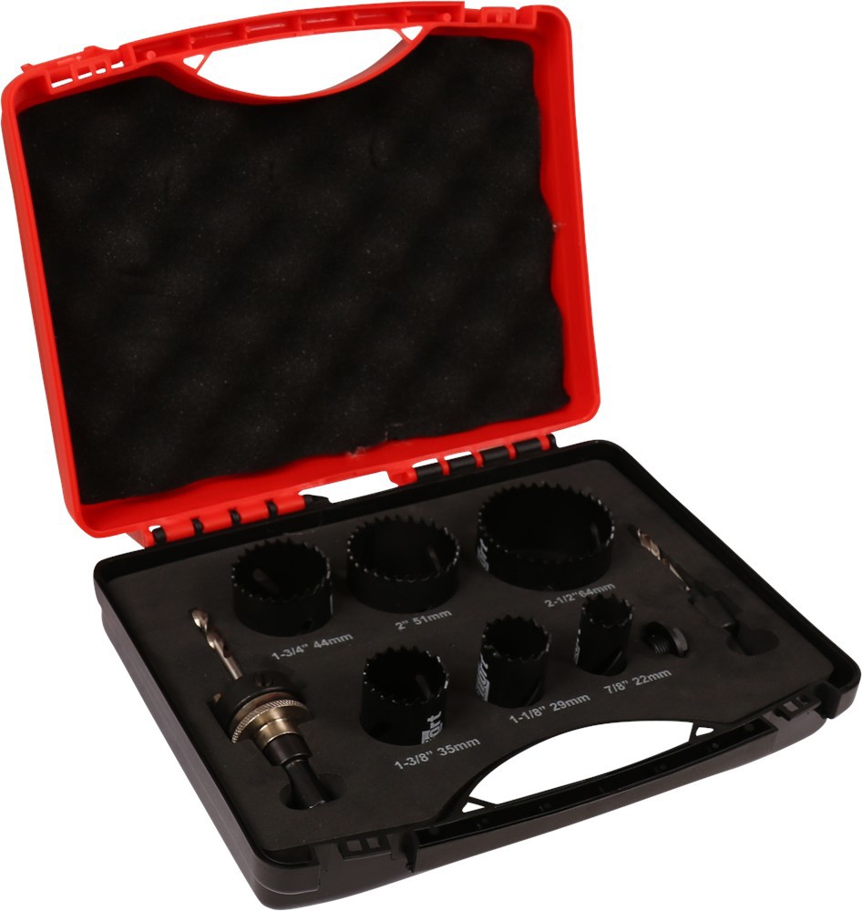 Gatzagenset Bimetaal Kelfort - 9-DELIG Ø22-64MM 'ELEKTRICIEN'