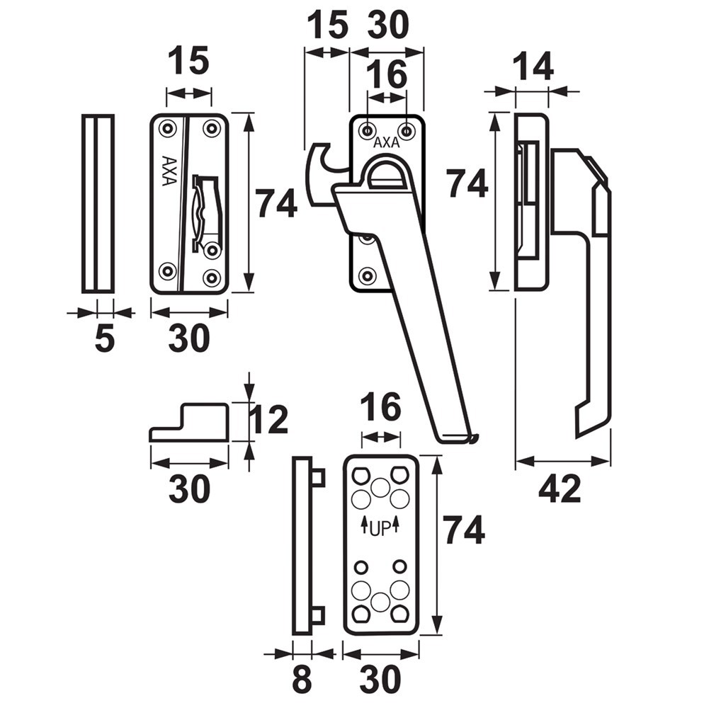 raamsluiting aluminium f1 axa-5