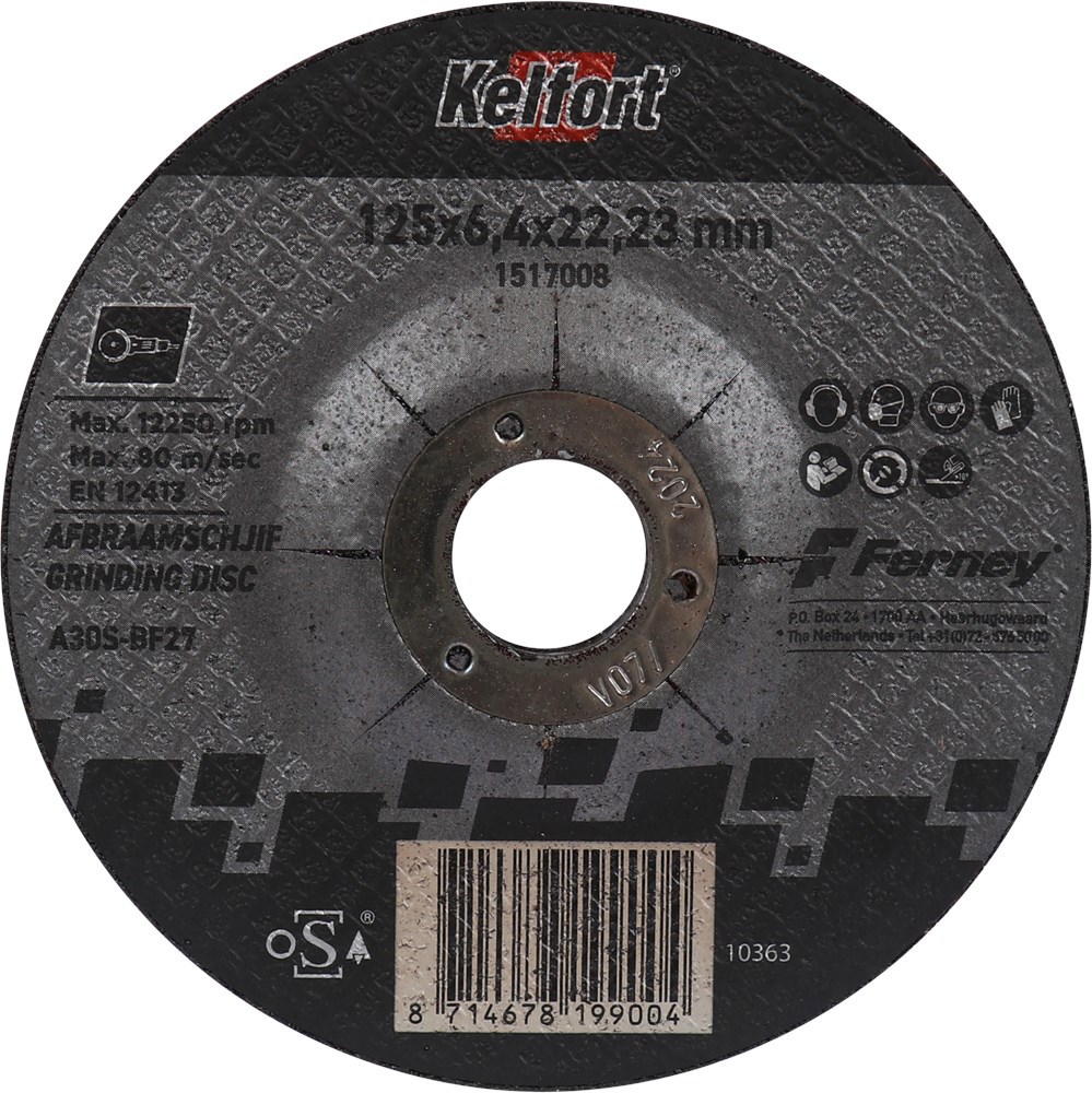 afbraamschijf staal/rvs kelfort