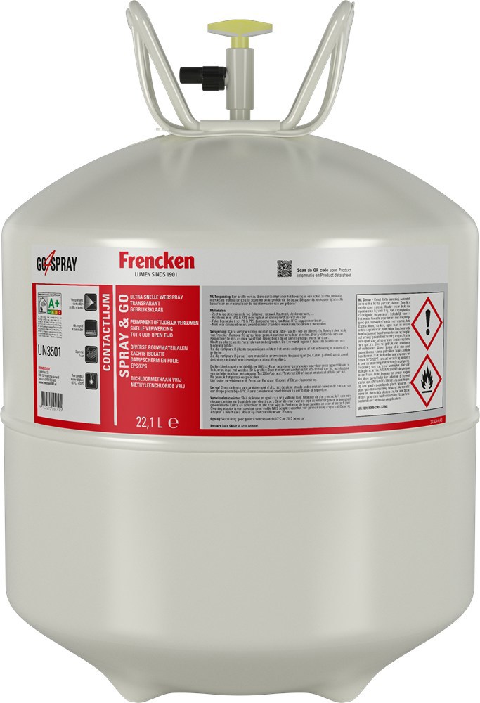 spuitlijm spray & go drukvat frencken