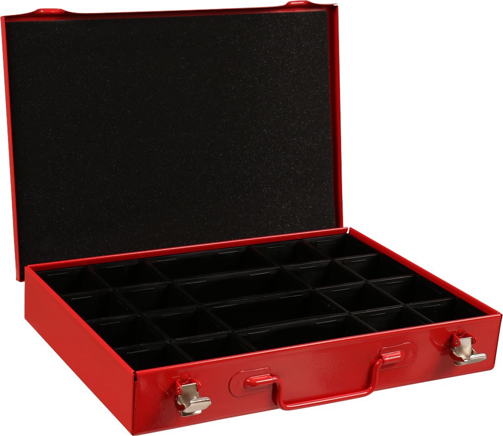 assortimentskoffer metaal rood kelfort
