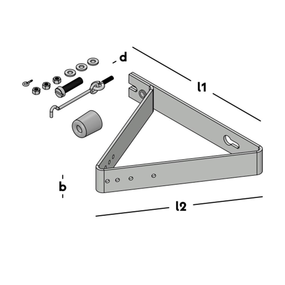 deuropvangbeugel schuin rvs a2-3