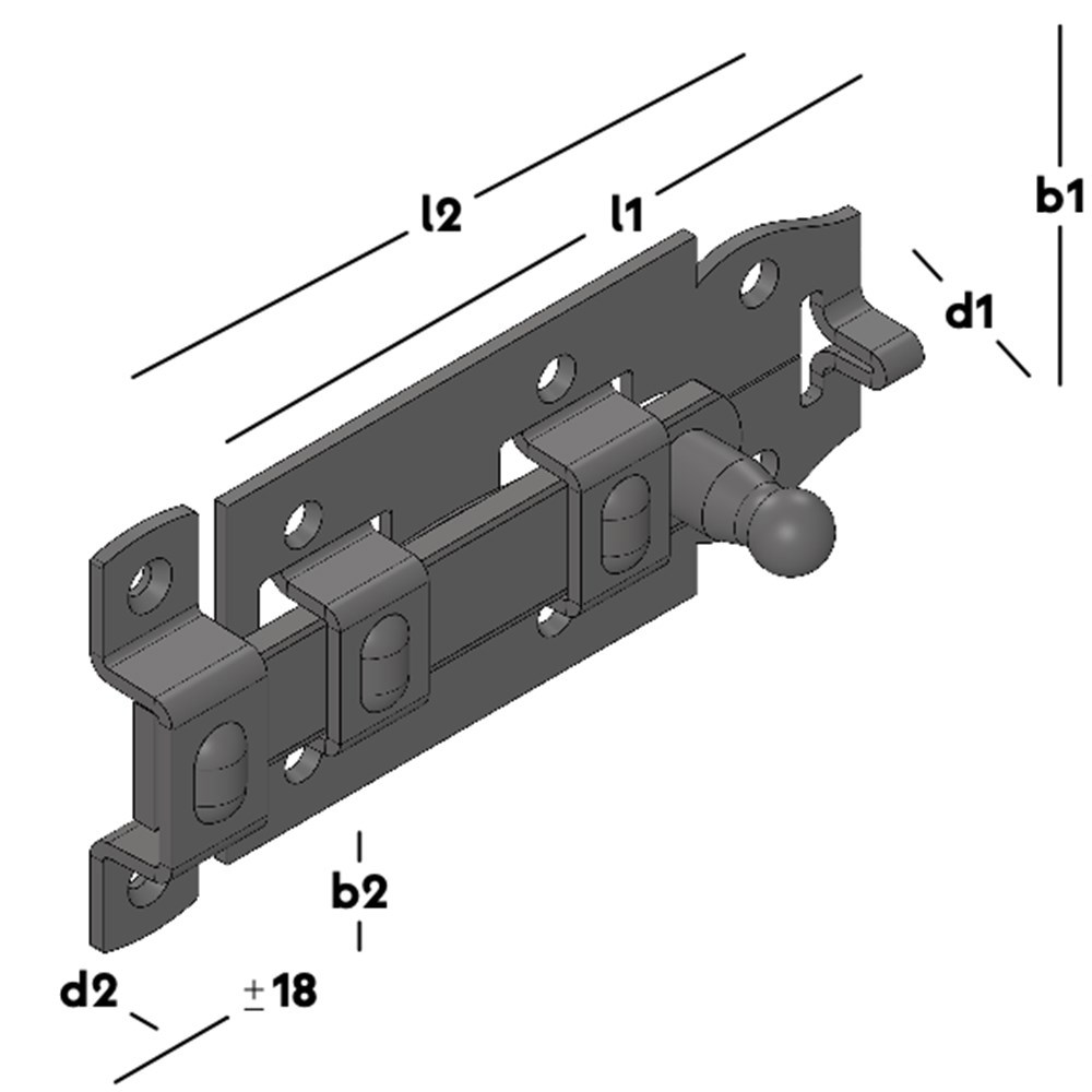 rolschuif vlak zwart epz-4