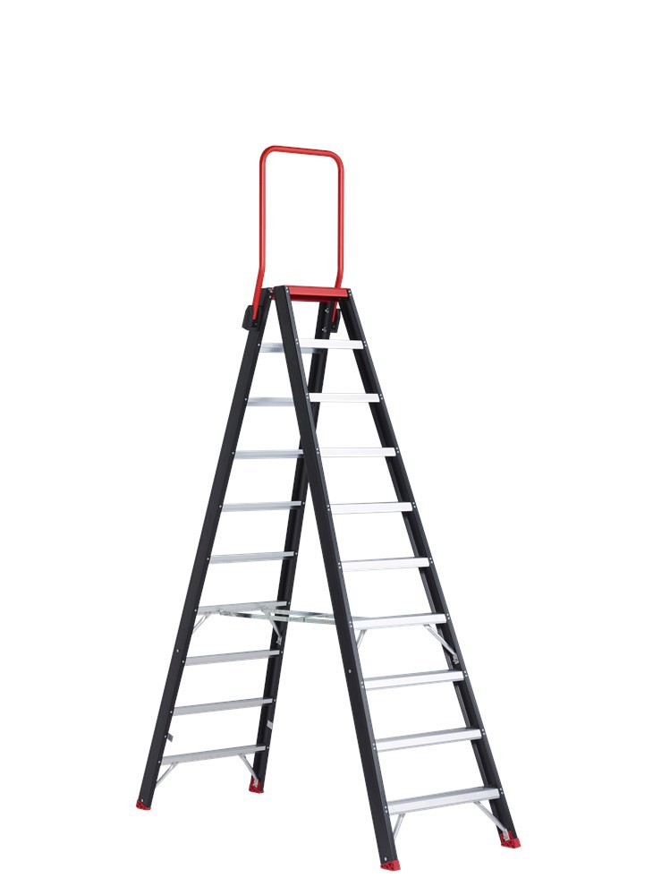 Trapladder Dubbel Aluminium Zwart Altrex - TAURUS TDO 10 2X10 TREDEN +BGL