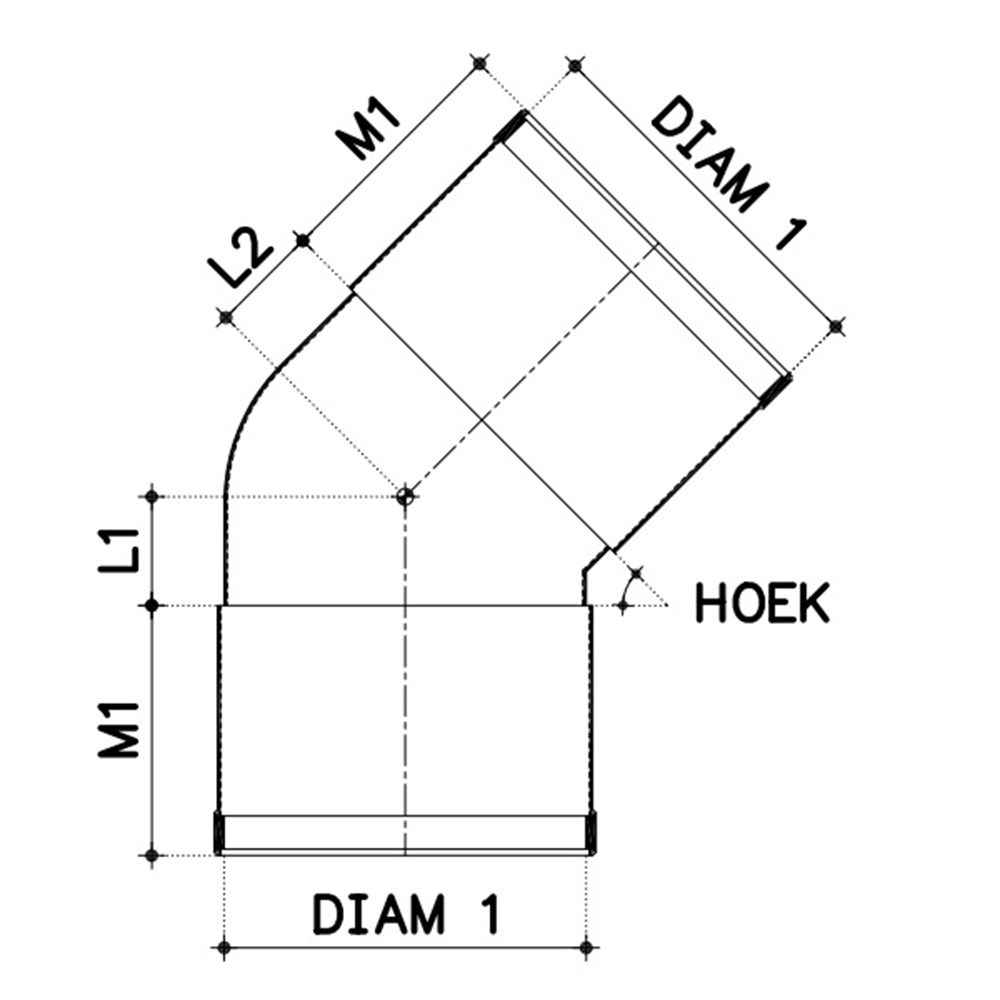 bocht pvc grijs rwa-4