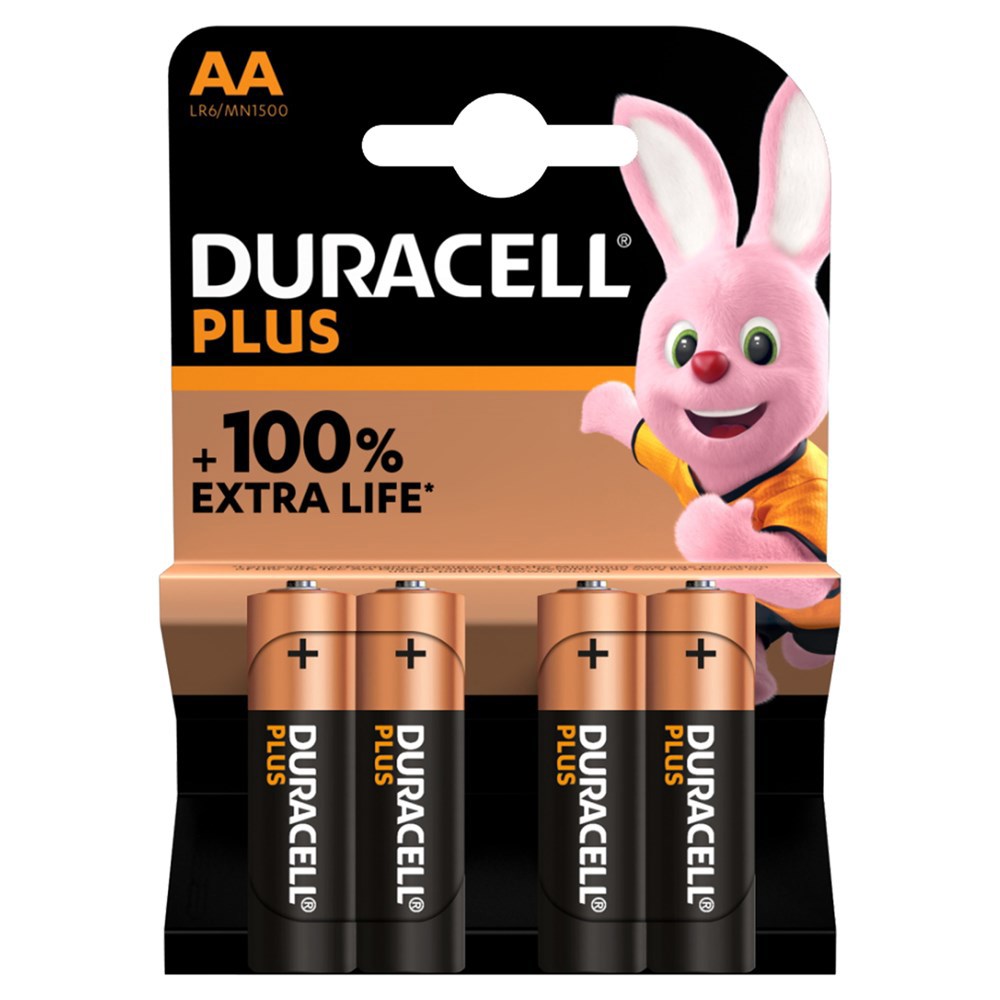 Batterijen Penlite Duracell Plus Power - AA LR06 1.5V SET  à 4 STUKS