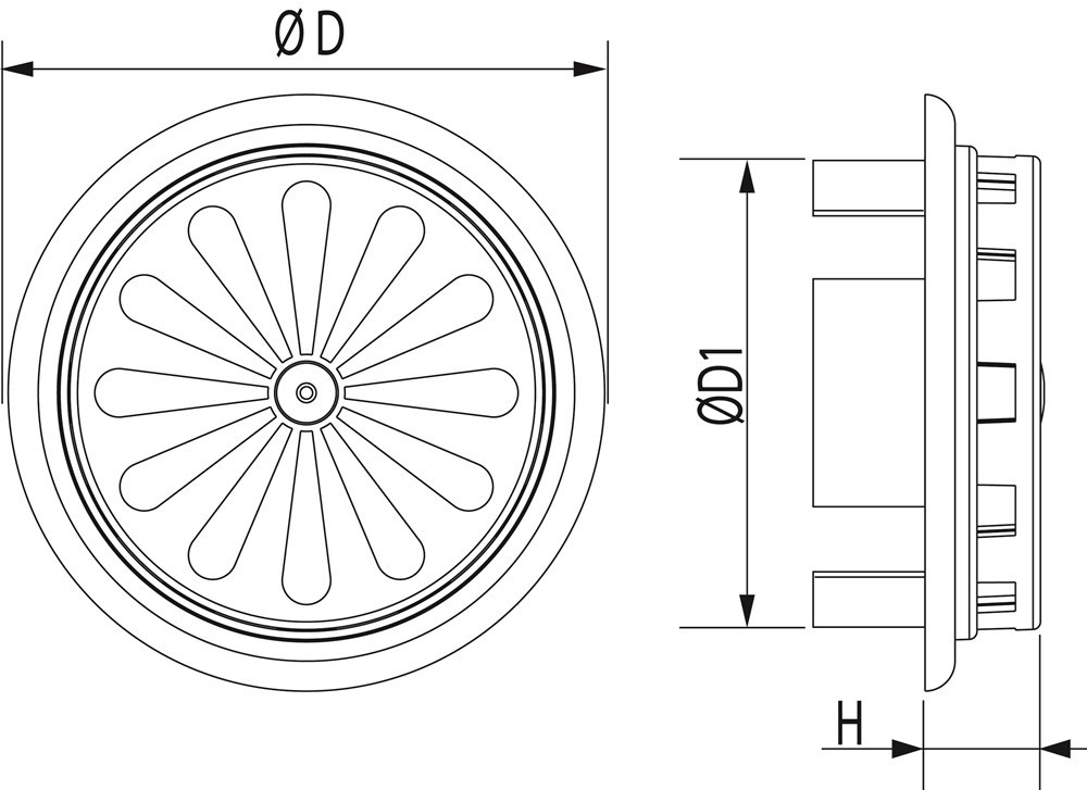 ventilatierooster kunststof weha-5
