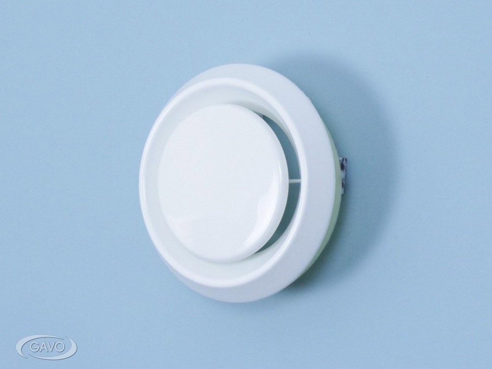 Luchtventiel Kunststof Wit - 13F Ø190MM RAL 9016