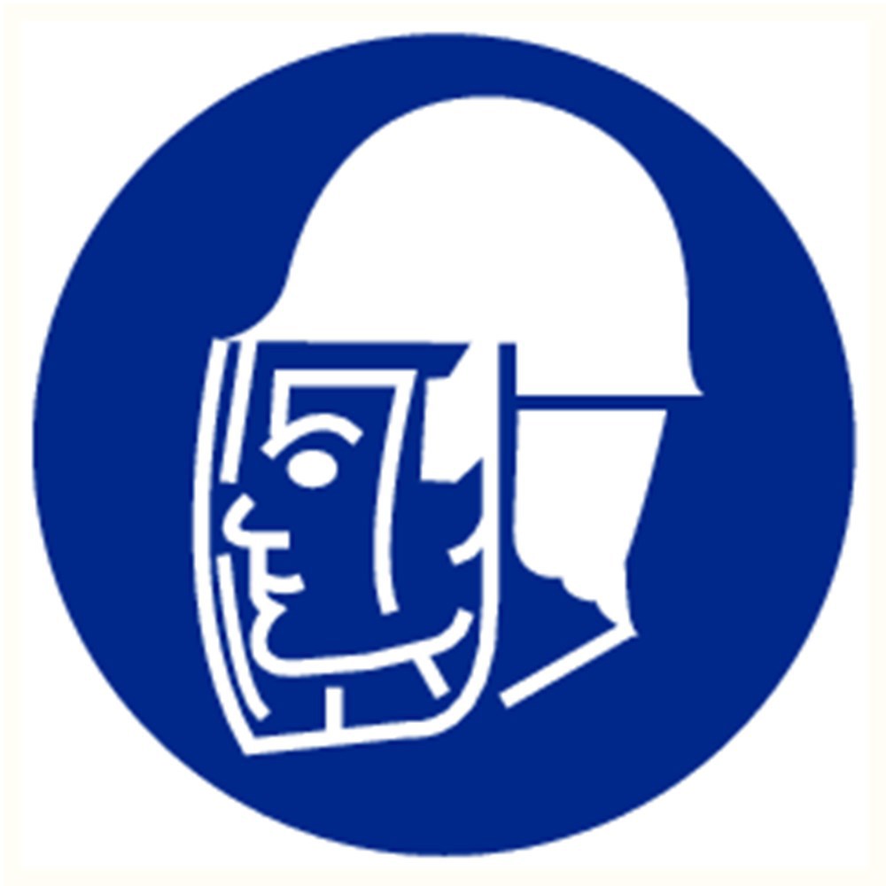 gebodssticker vinyl blauw/wit