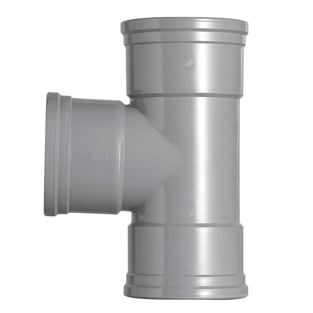 T-stuk pvc grijs rwa-3