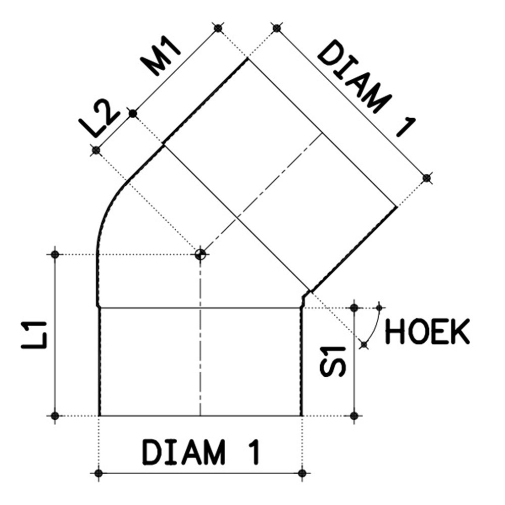 bocht pvc grijs hwa-4