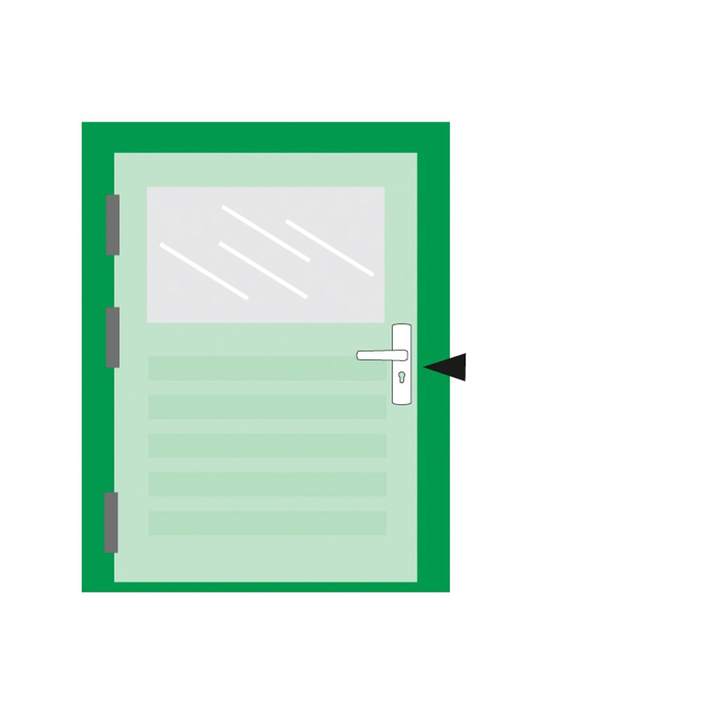 sluitplaat zwart gelakt axa-3