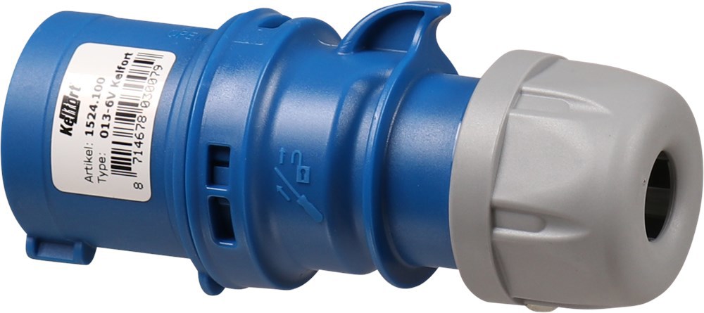 stekker cee blauw/grijs kelfort