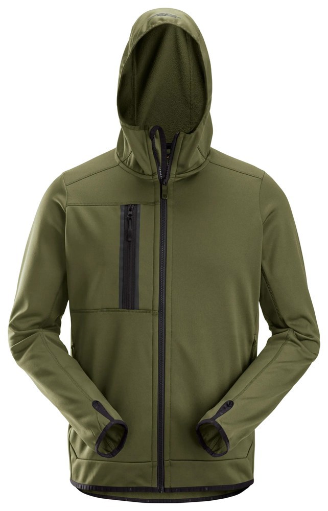 Fleece Hoodie Snickers - 8058 KHAKI GROEN XXL