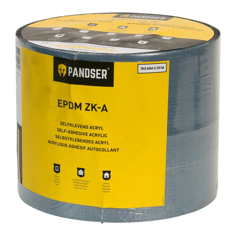 Stroken Epdm Folie Zwart Pandser Acryl -  150X0.5MM 20M