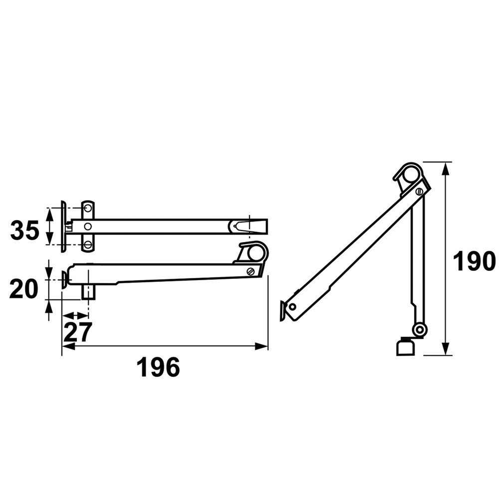 combi-raamuitzetter rvs/zwart axa-5