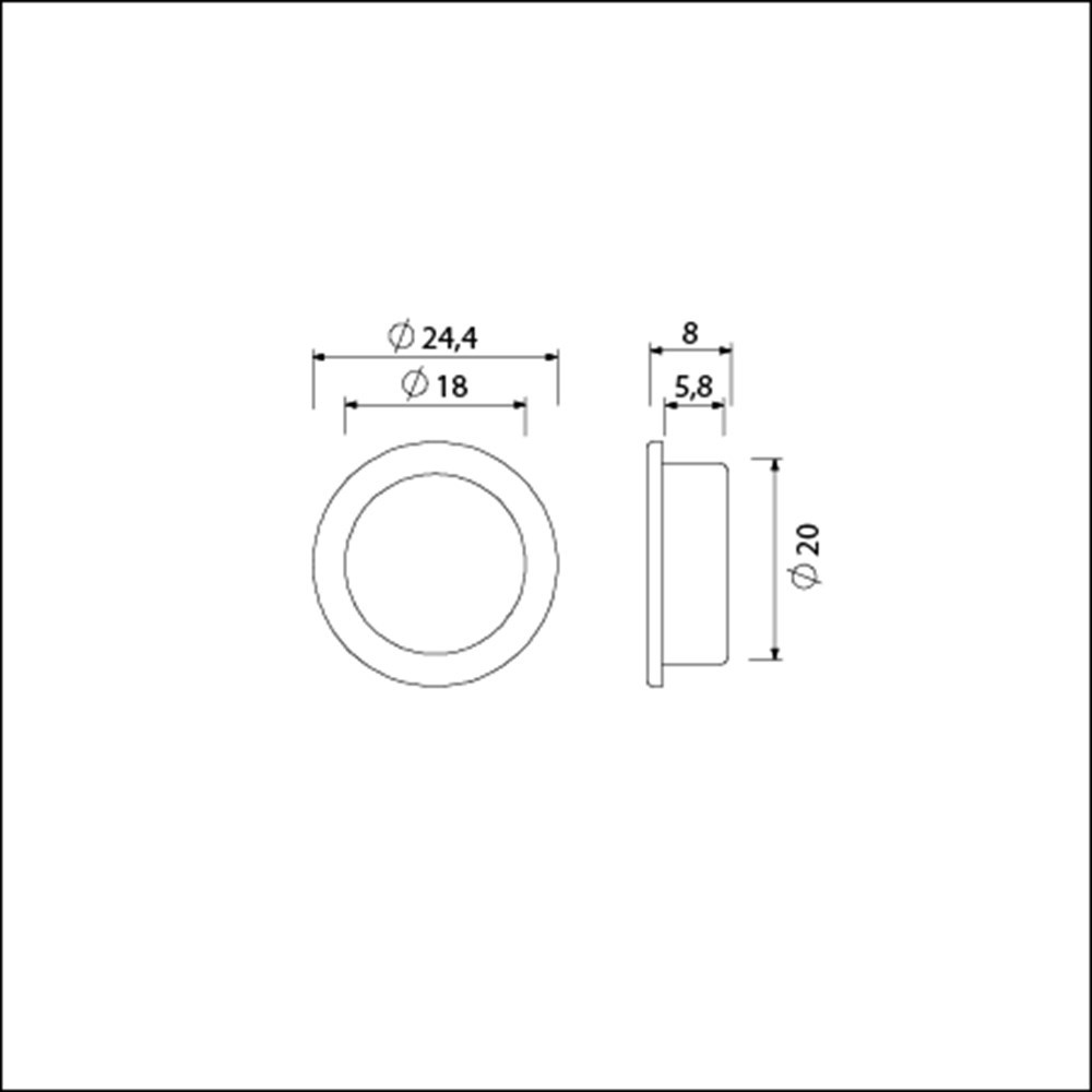 kruklagerring nylon ami-3