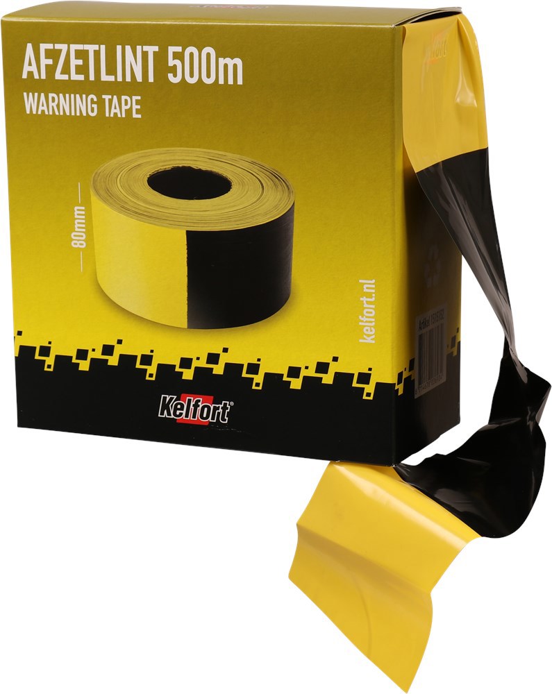 afzetlint zwart/geel kelfort