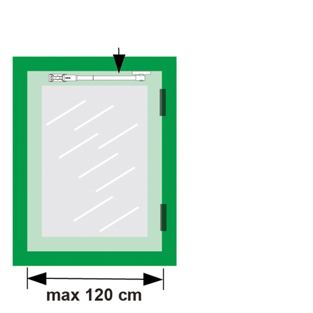 telescoop uitzetter staalwit/wit axa-4